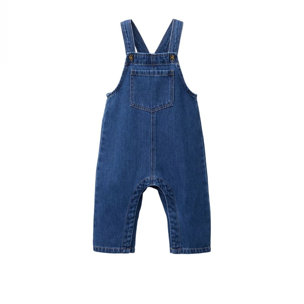 Zara Kids Blue Denim Overalls - Classic Pinafore. NWOT 6-9m
